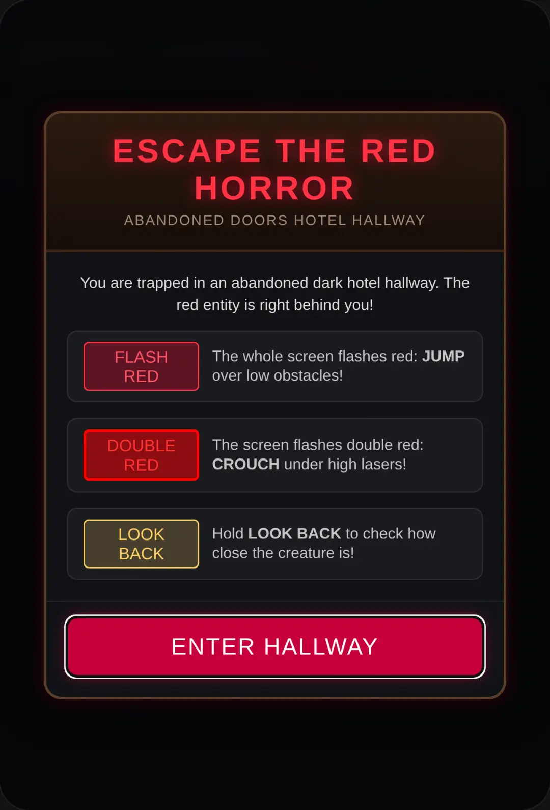 RED HALLWAY: ESCAPE cover