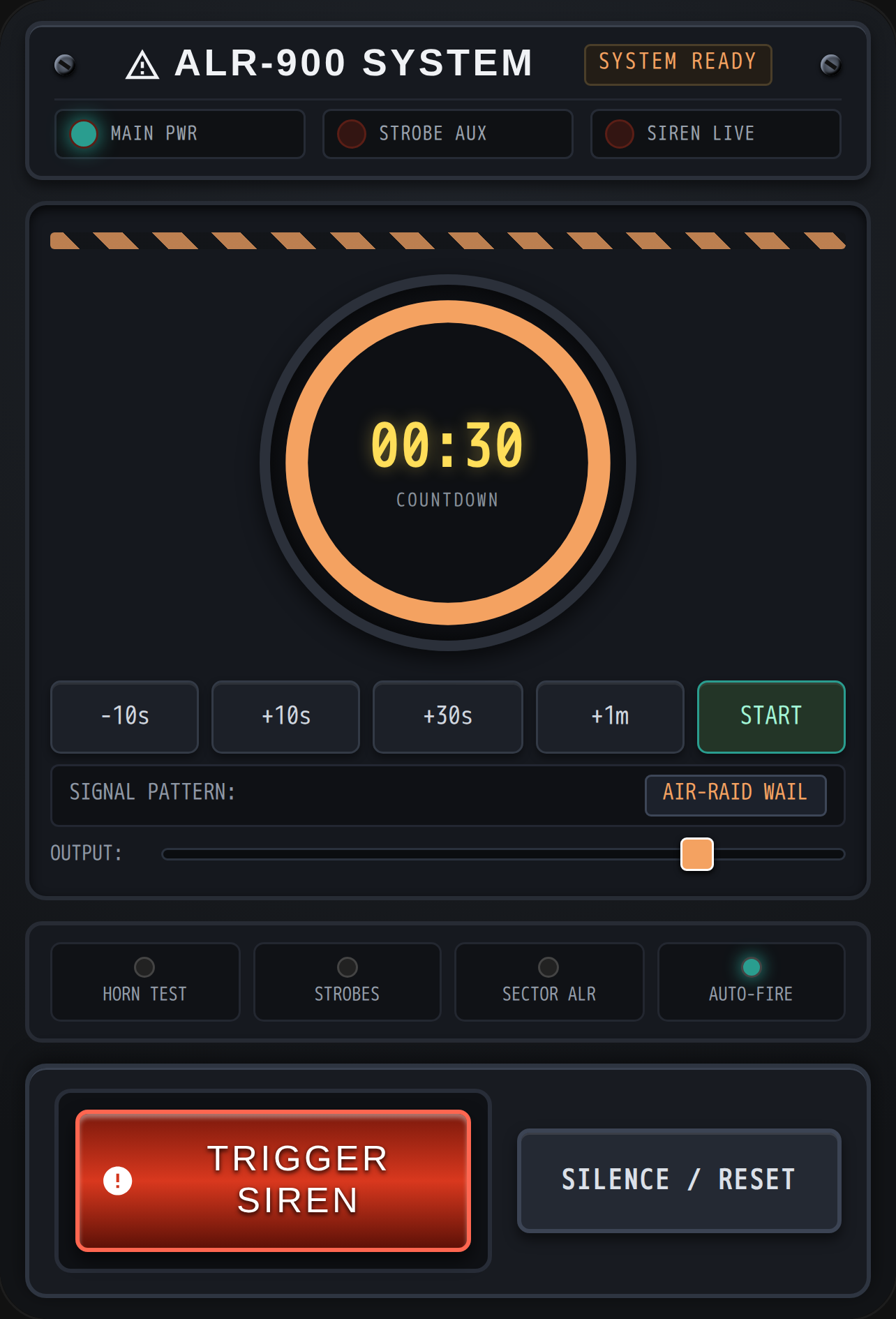 ALR-900 INDUSTRIAL ALERT AND SIREN PANEL cover