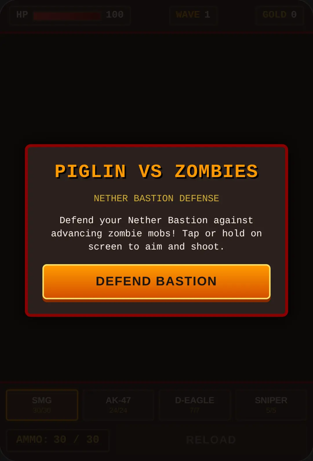 Piglin Vs Zombies - Nether Bastion Defense cover