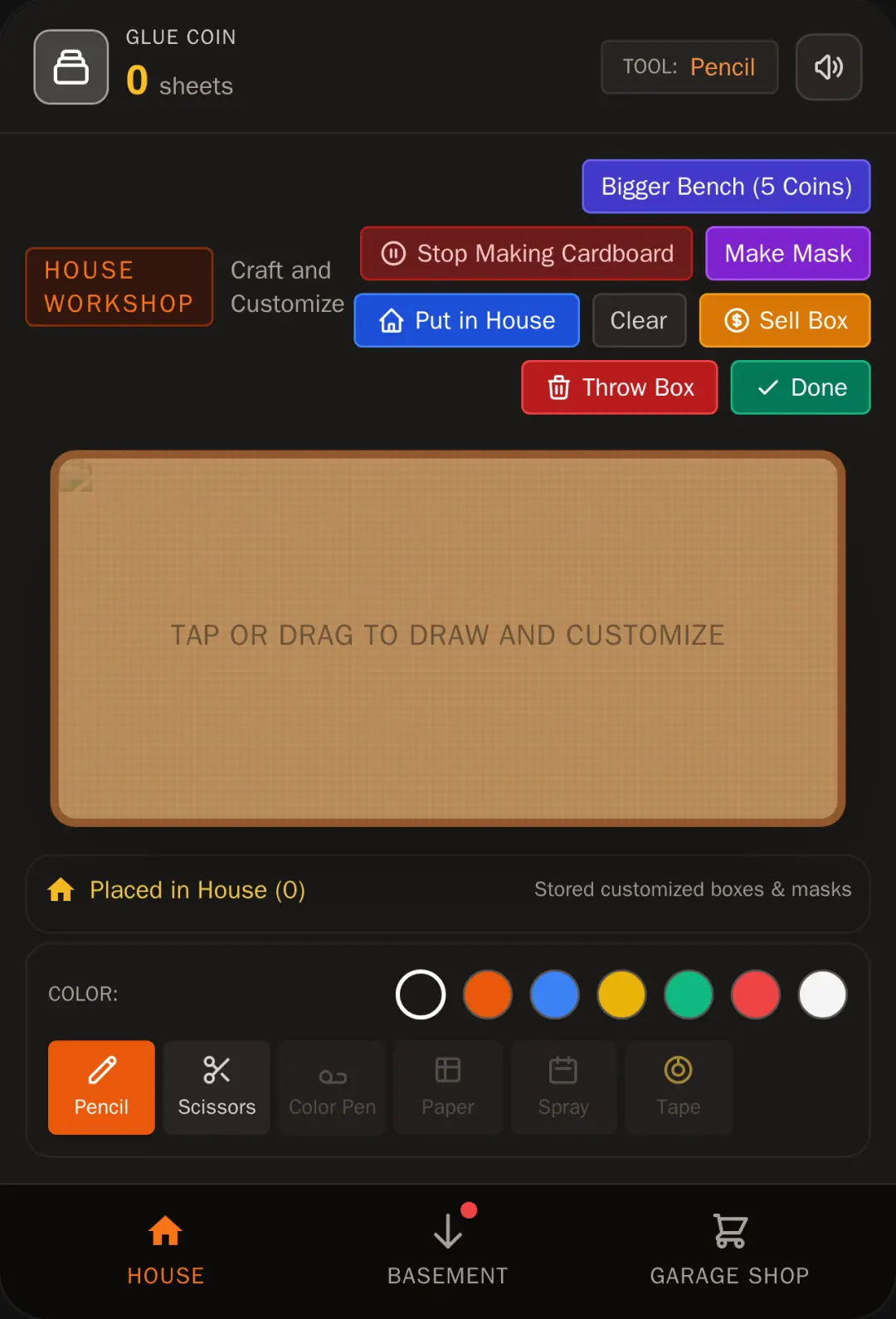 Cardboard customizer cover