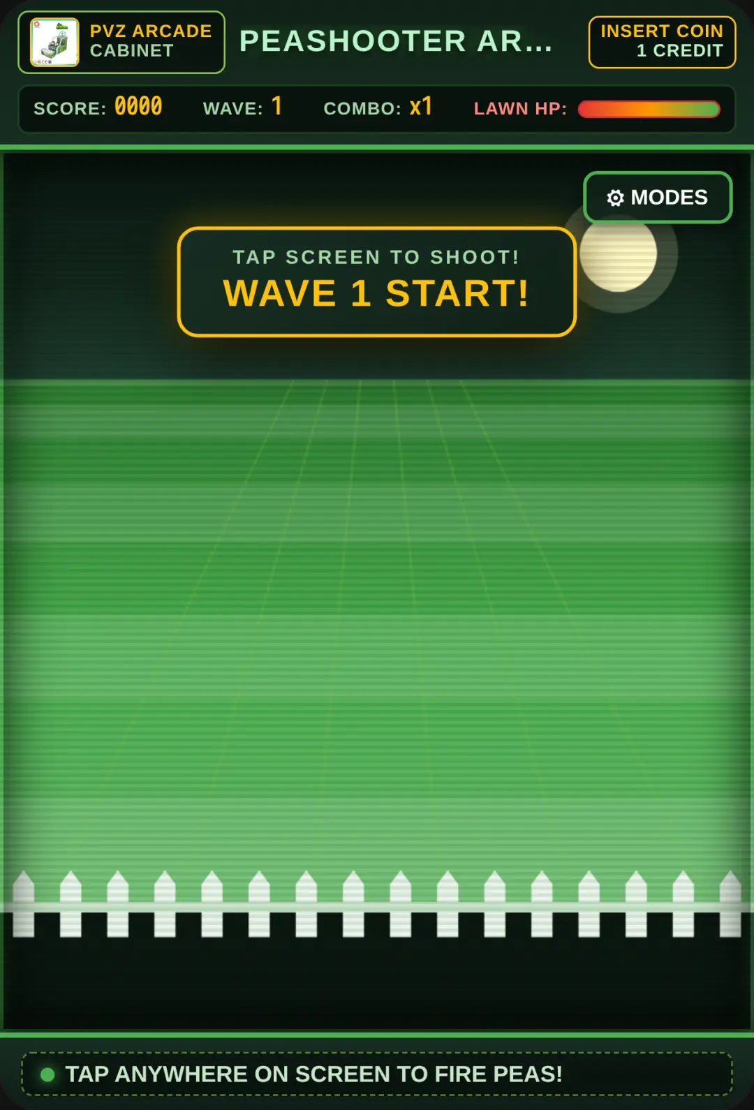 Peashooter Arcade MODES cover