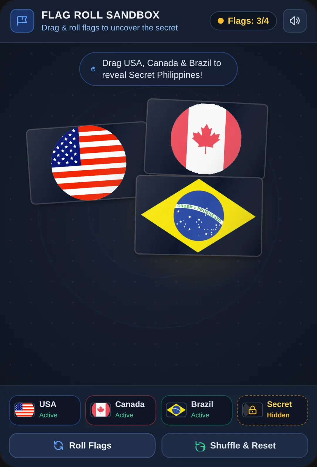 Flag Roll Sandbox cover