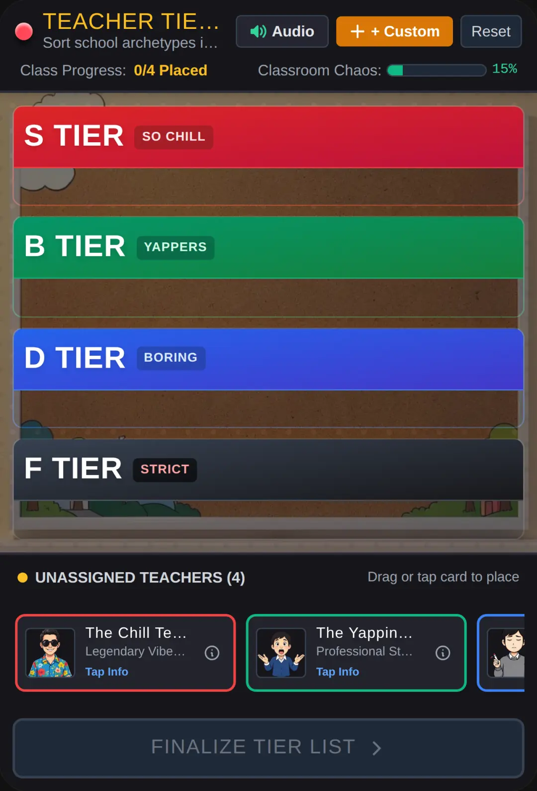 Ranking Types of Teachers - Part 2 Tier List cover
