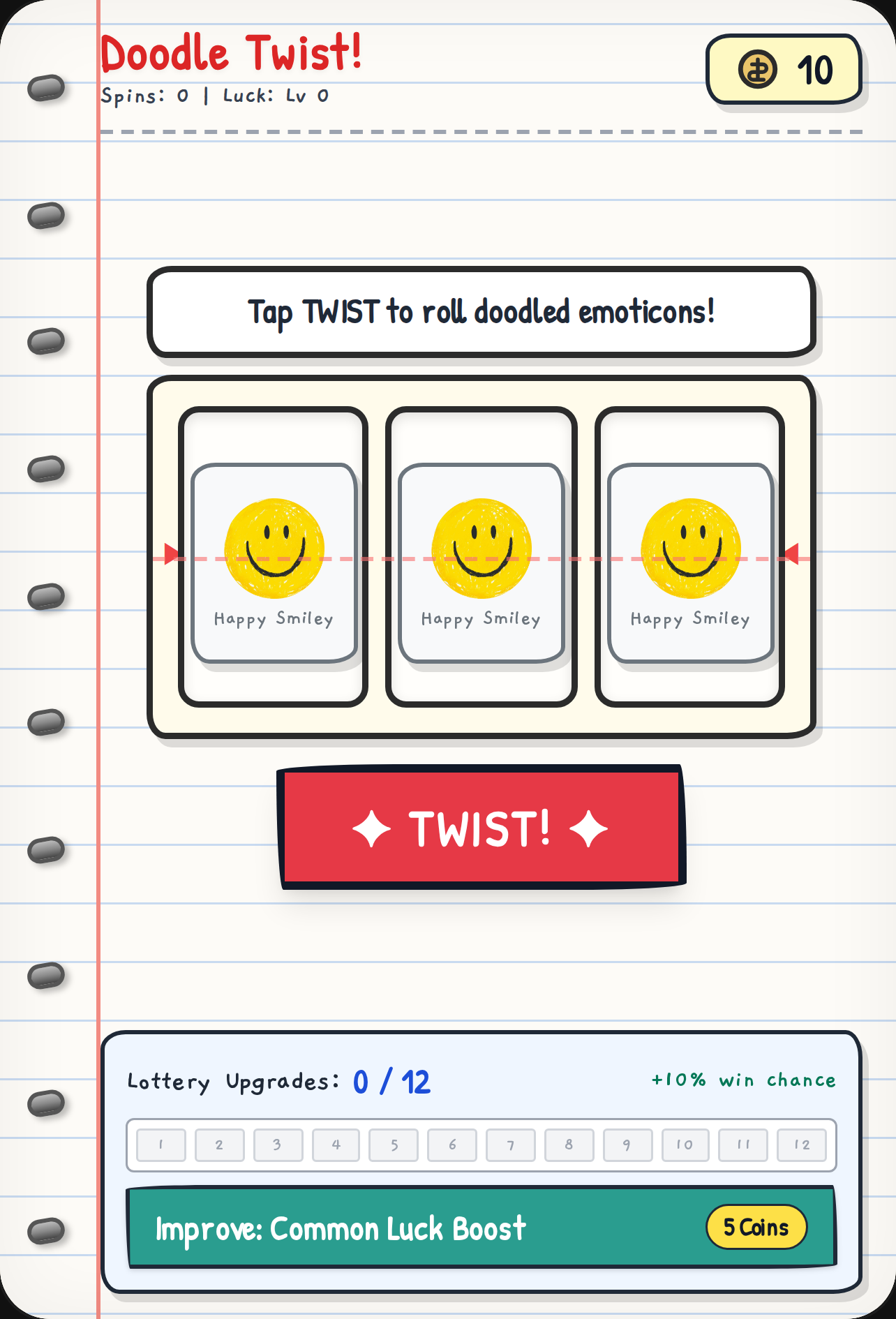 Notebook Twist Lottery cover