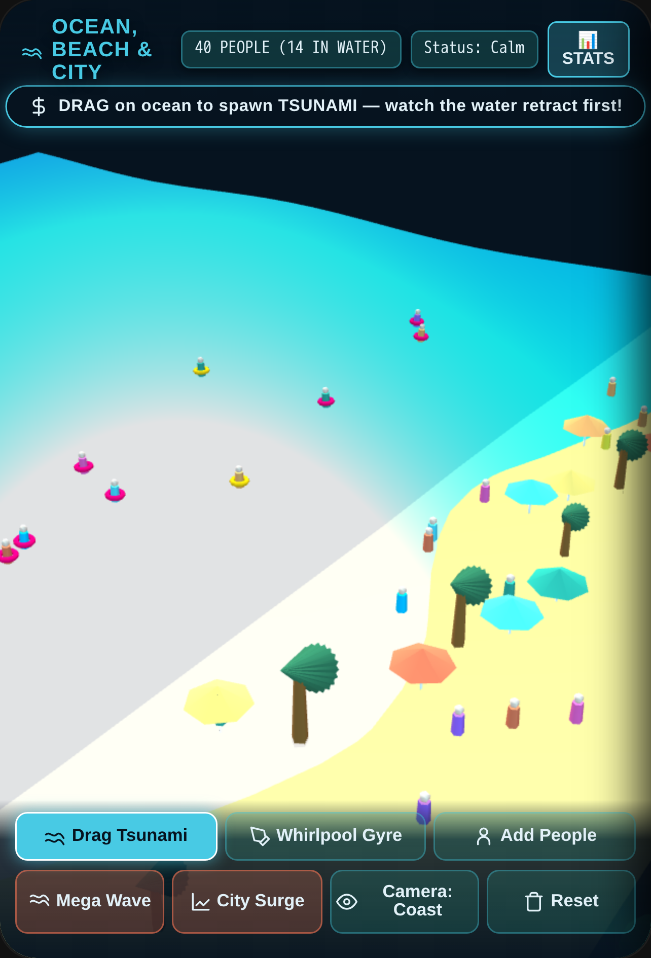 3D Ocean, Beach & City Tsunami Sandbox (is laggy) cover