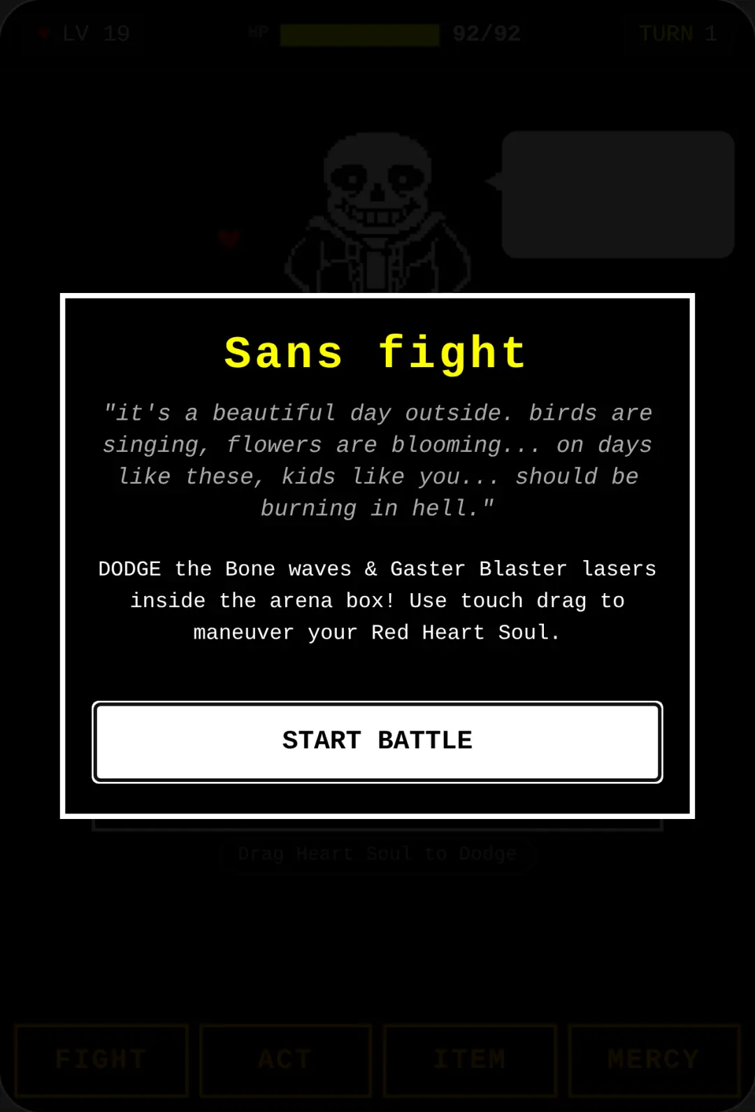 Sans fight cover