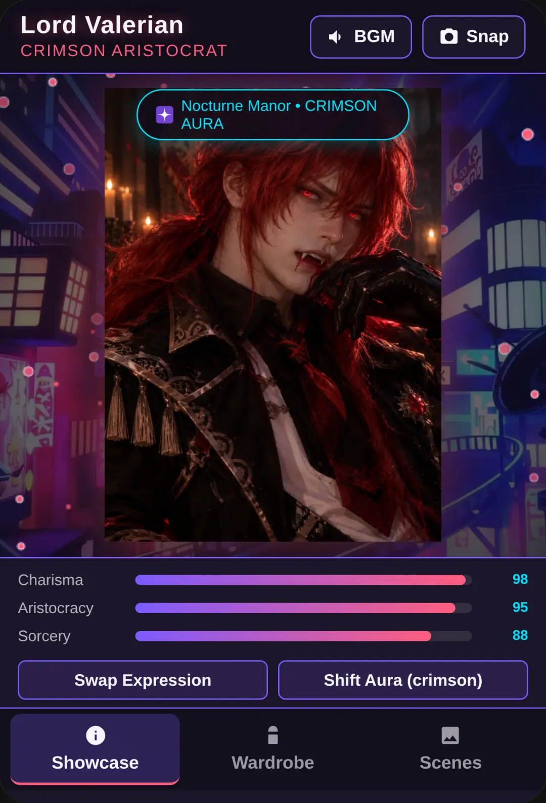 Gothic Aristocrat Character Showcase cover