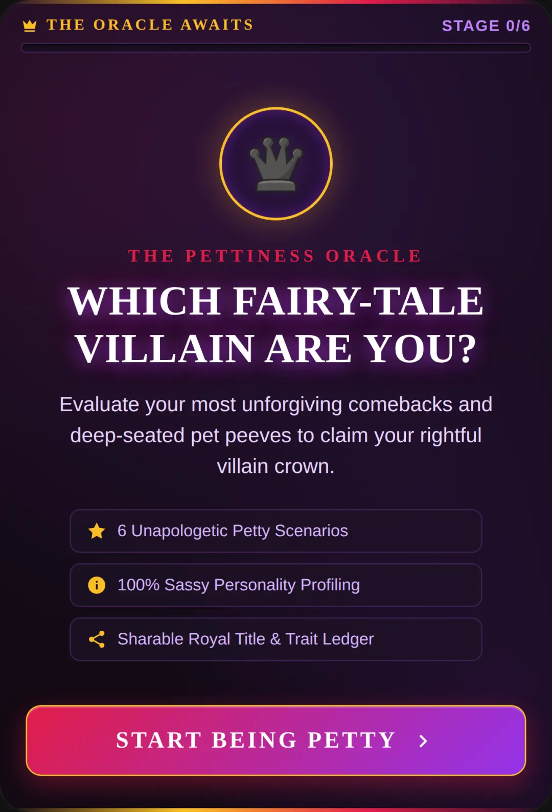 Petty Fairy-Tale Villain Quiz cover