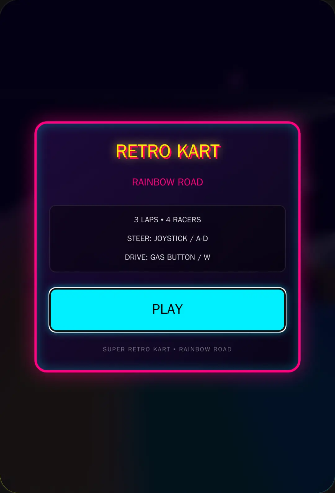 Retro Kart Rainbow Road cover