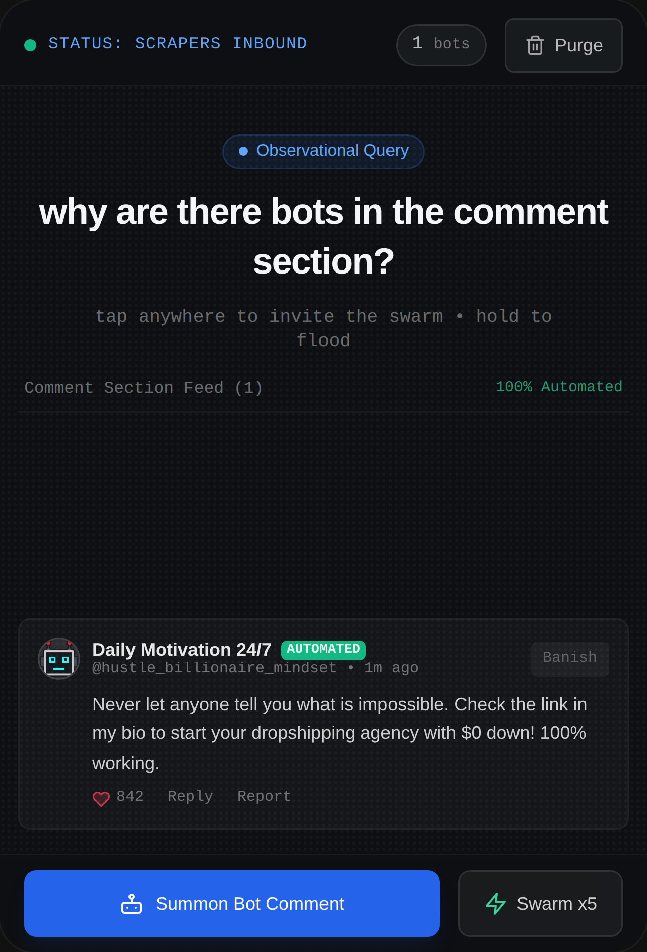 this is true because I see bots in every comment section cover