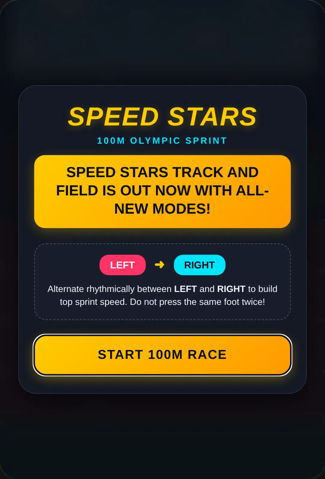Speed Stars - 100m Sprint