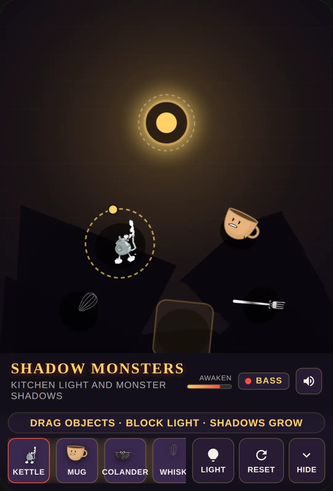 Shadow Monsters - Kitchen Light and Shadow Art cover