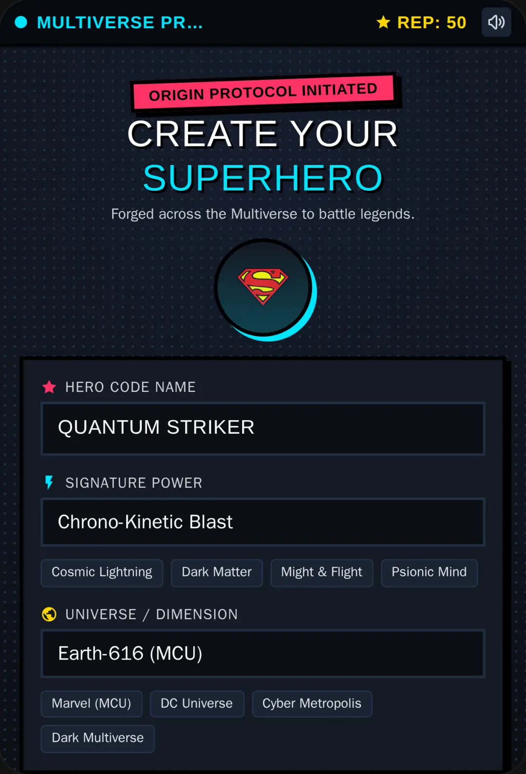 Superhero RPG: Multiverse Legends cover