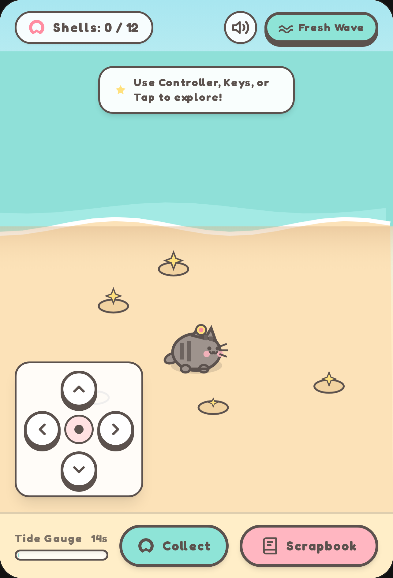 Pusheen Beach Shell Collecting cover
