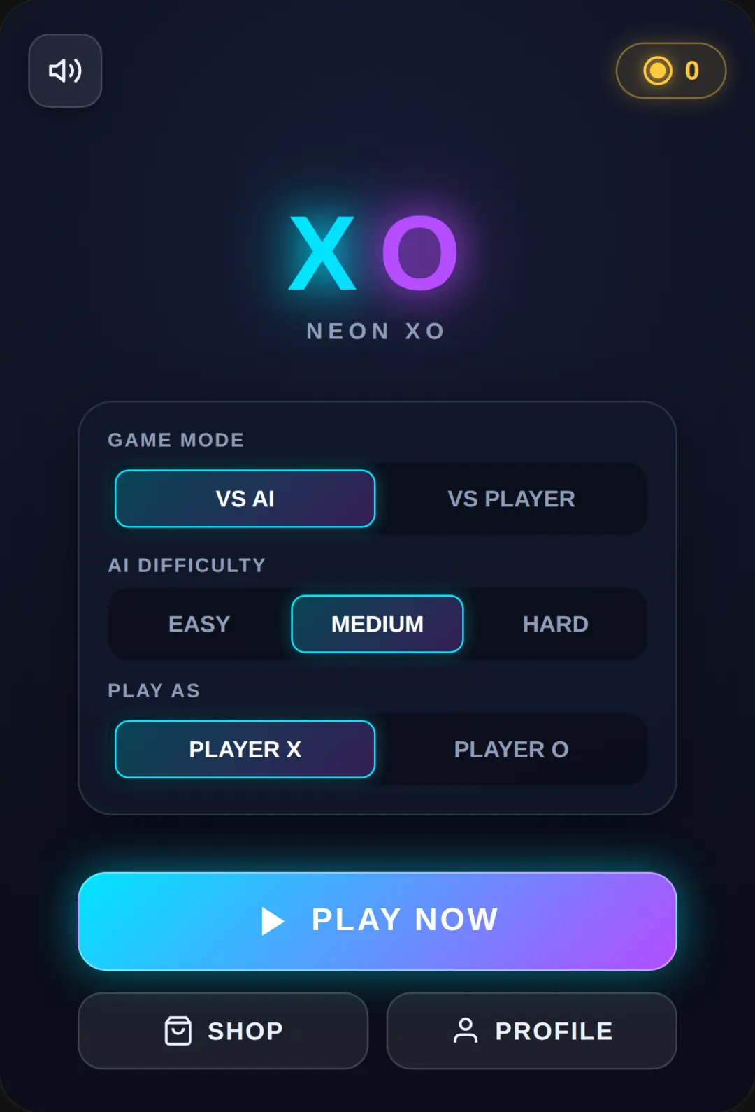 Neon XO — Tic-Tac-Toe cover