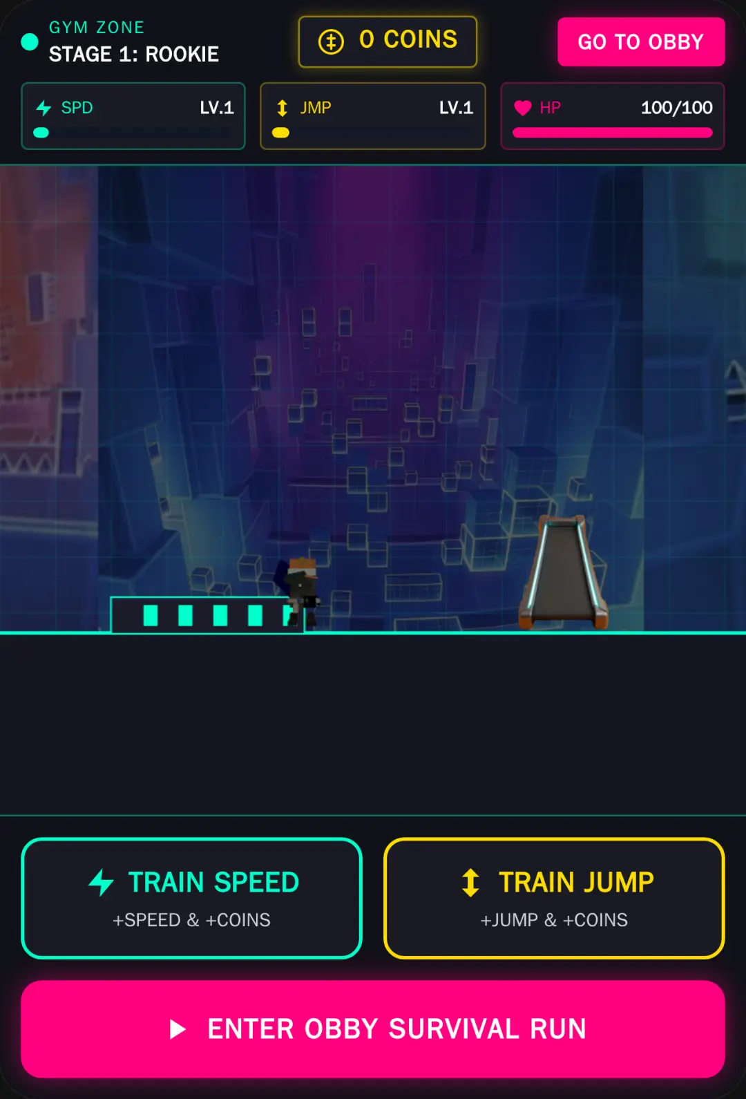 Neon Obby: Stat Trainer cover
