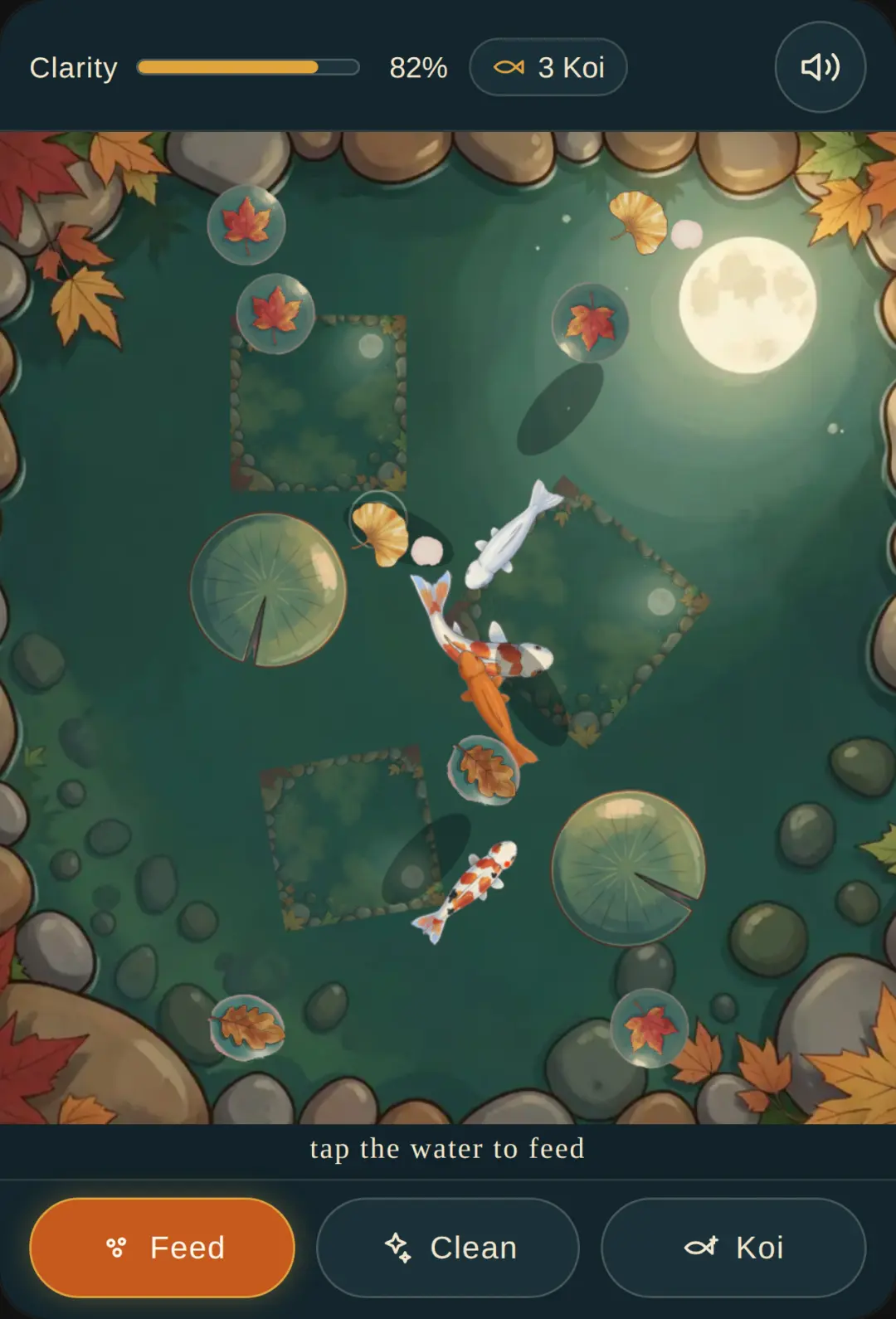Moonlit Autumn Koi Pond cover