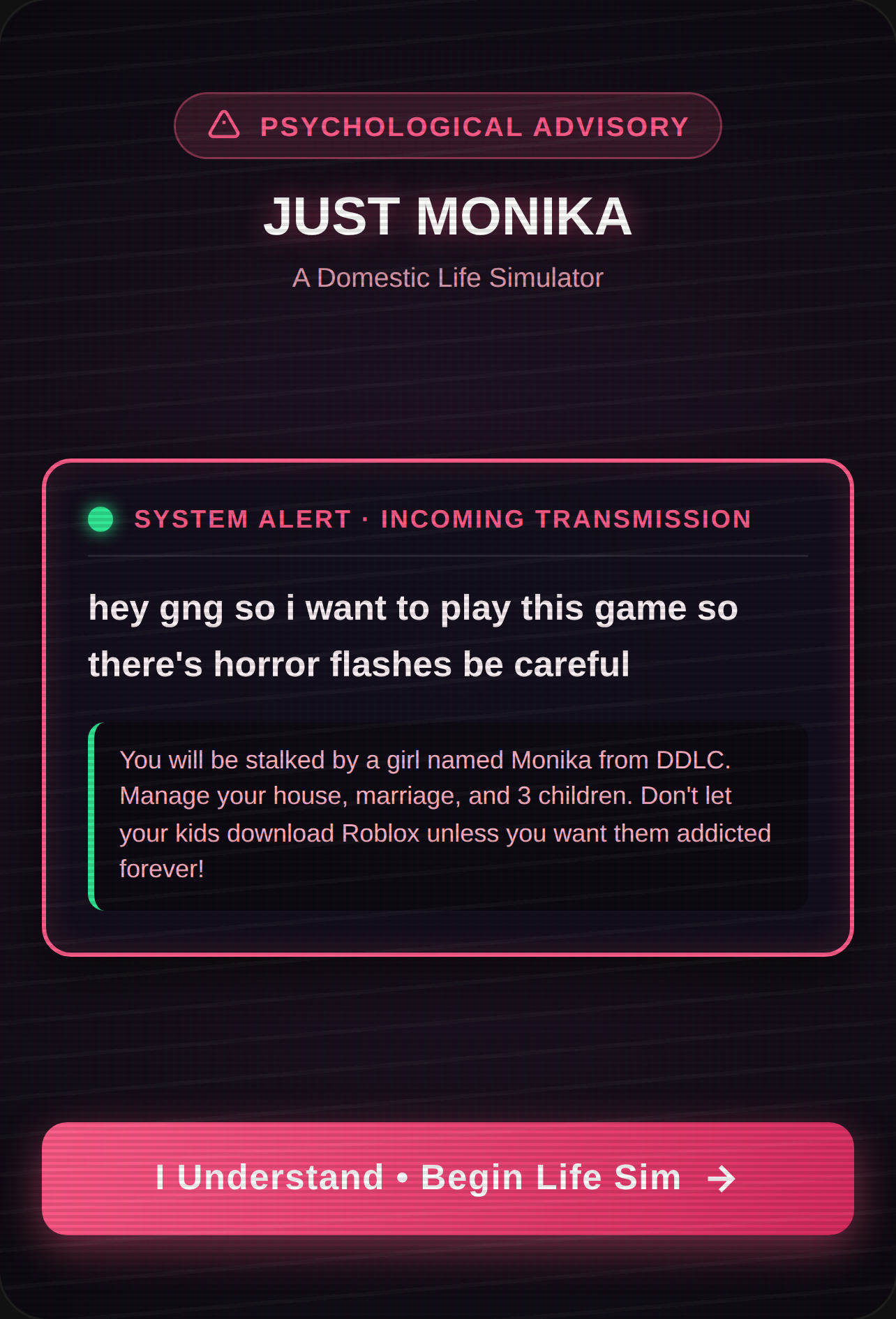 Just Monika: Domestic Life Sim cover