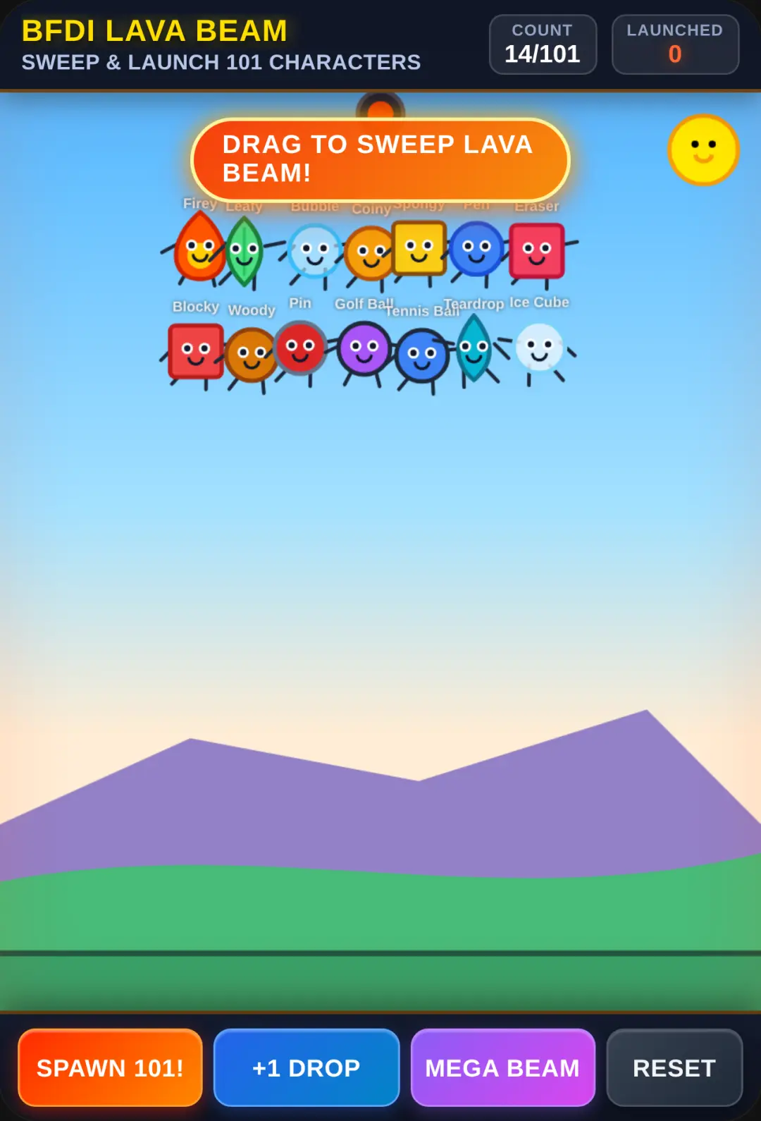 BFDI Lava Beam Sandbox 101 cover