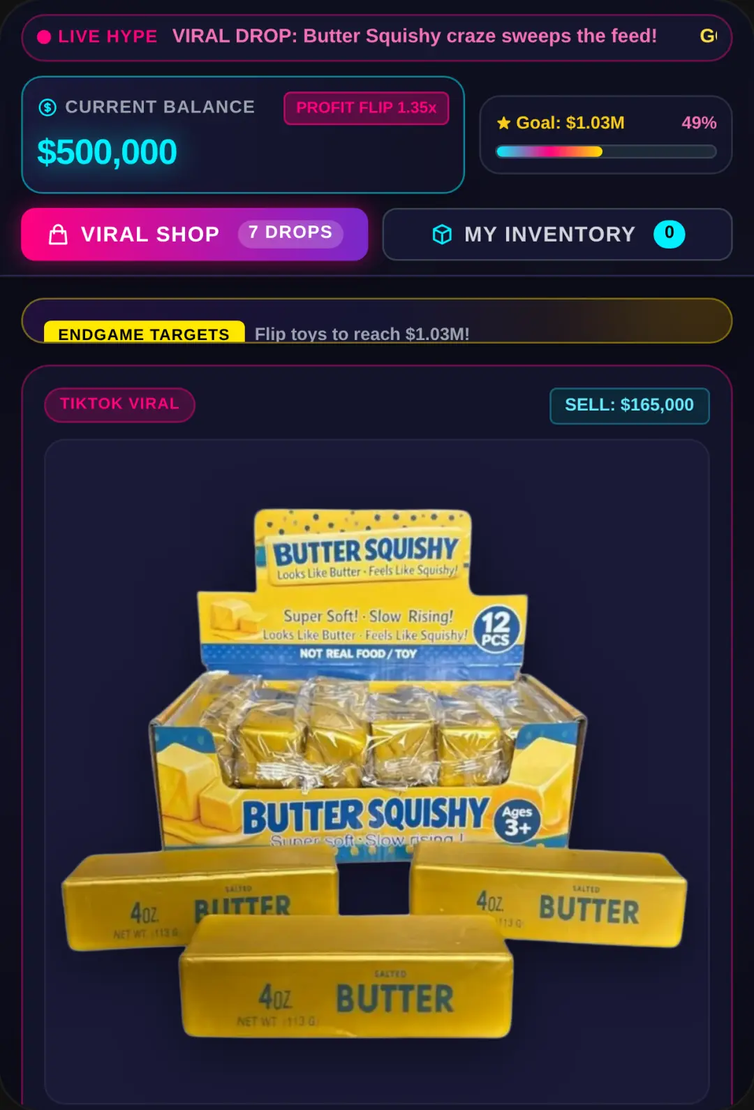 Viral Toy Ordering App - Neon Squish Drop cover