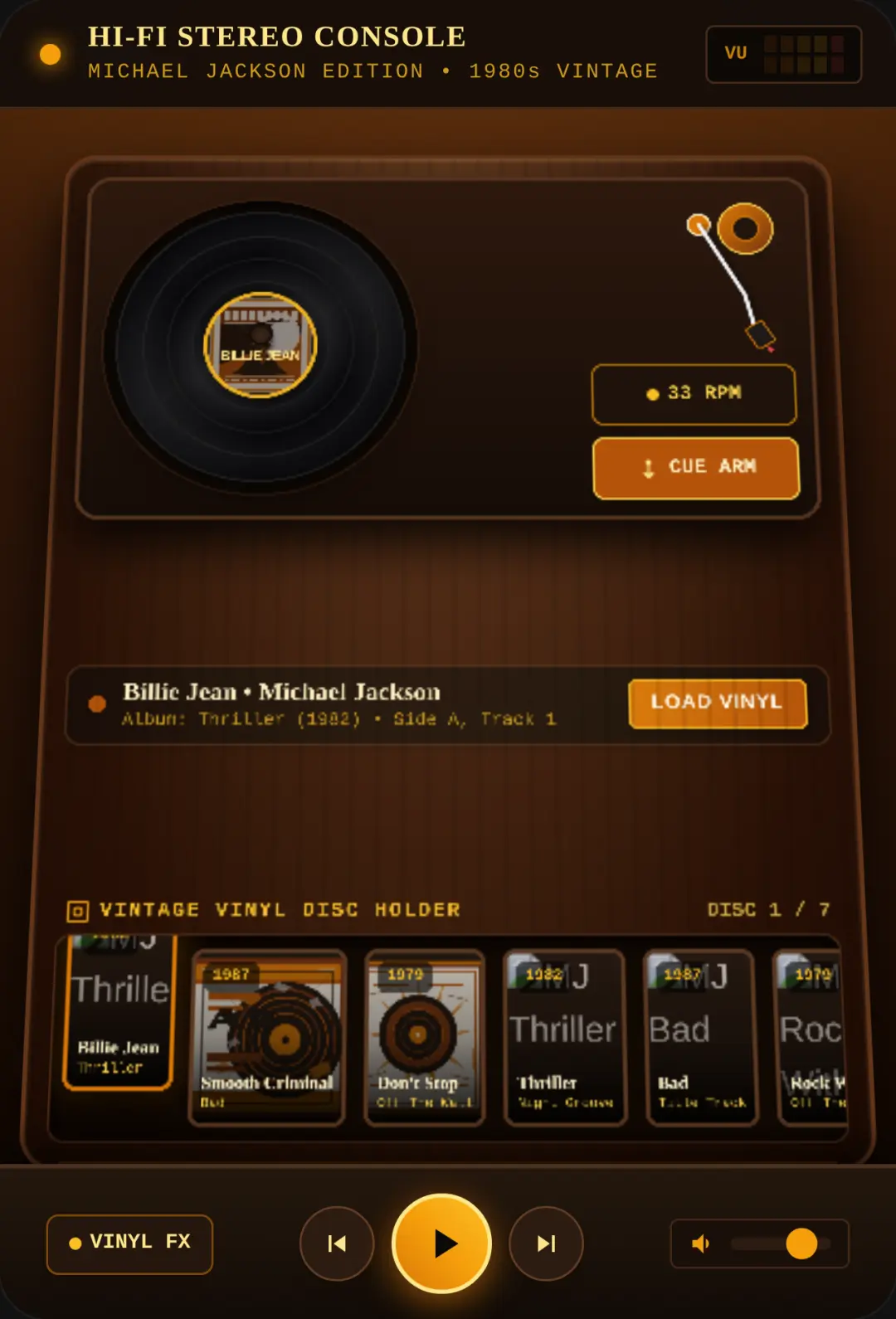 Michael Jackson Vintage Hi-Fi Jukebox cover