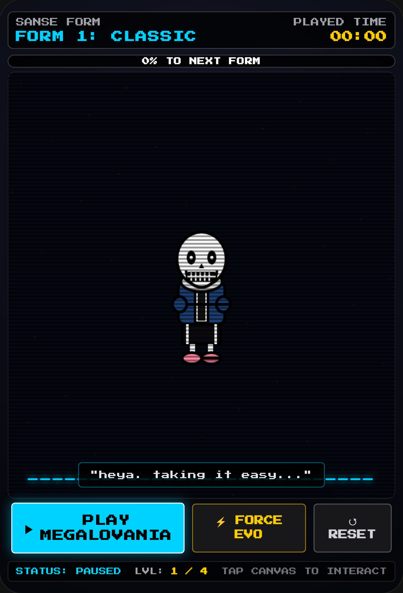 SANS EVOLUTION · MEGALOVANIA cover