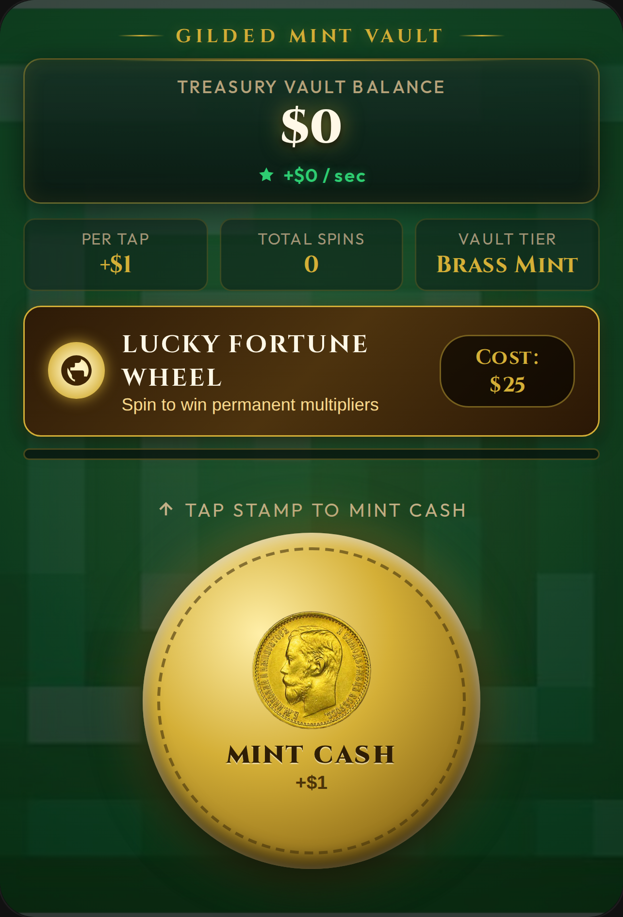 Gilded Treasury — Mint and Fortune Wheel cover