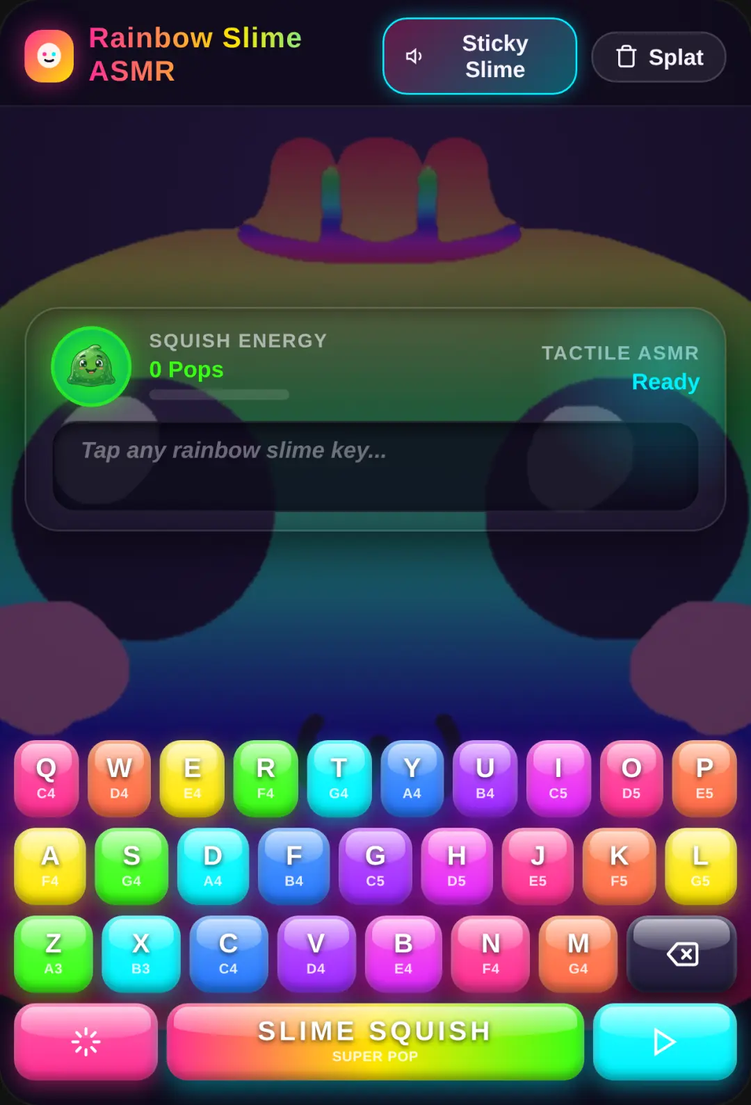 Rainbow Slime ASMR Keyboard cover