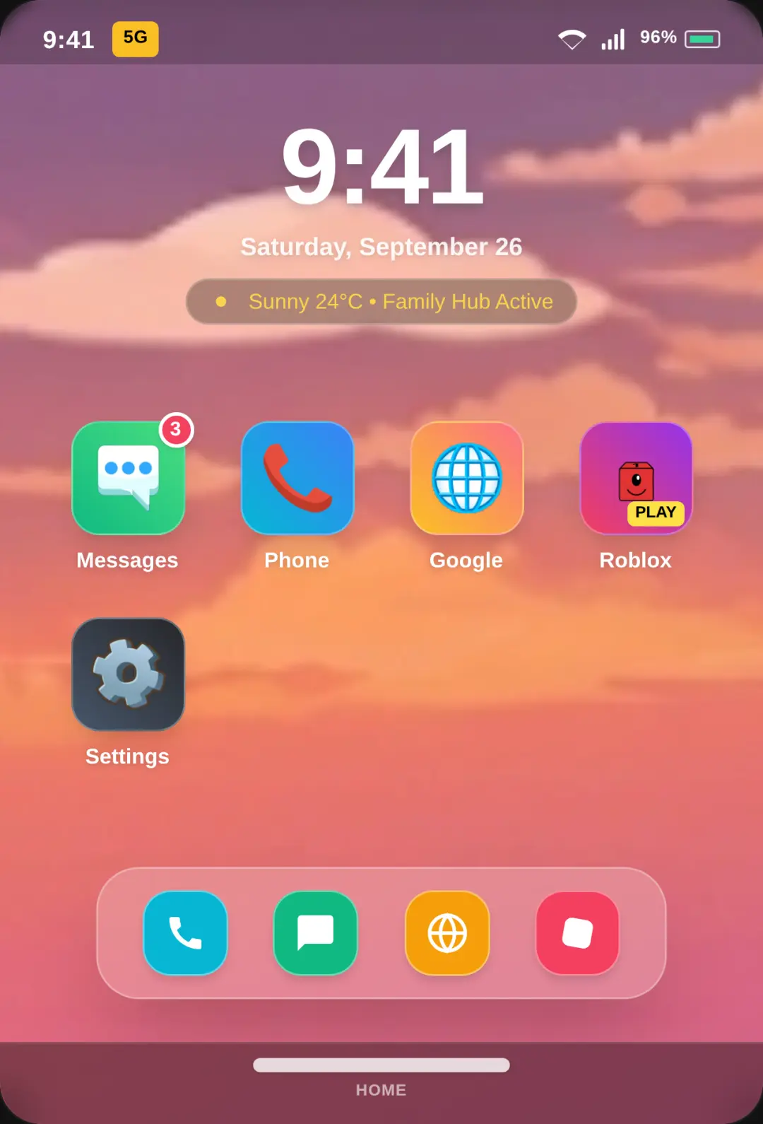 PlayPhone OS - Virtual Phone & Family Chat cover