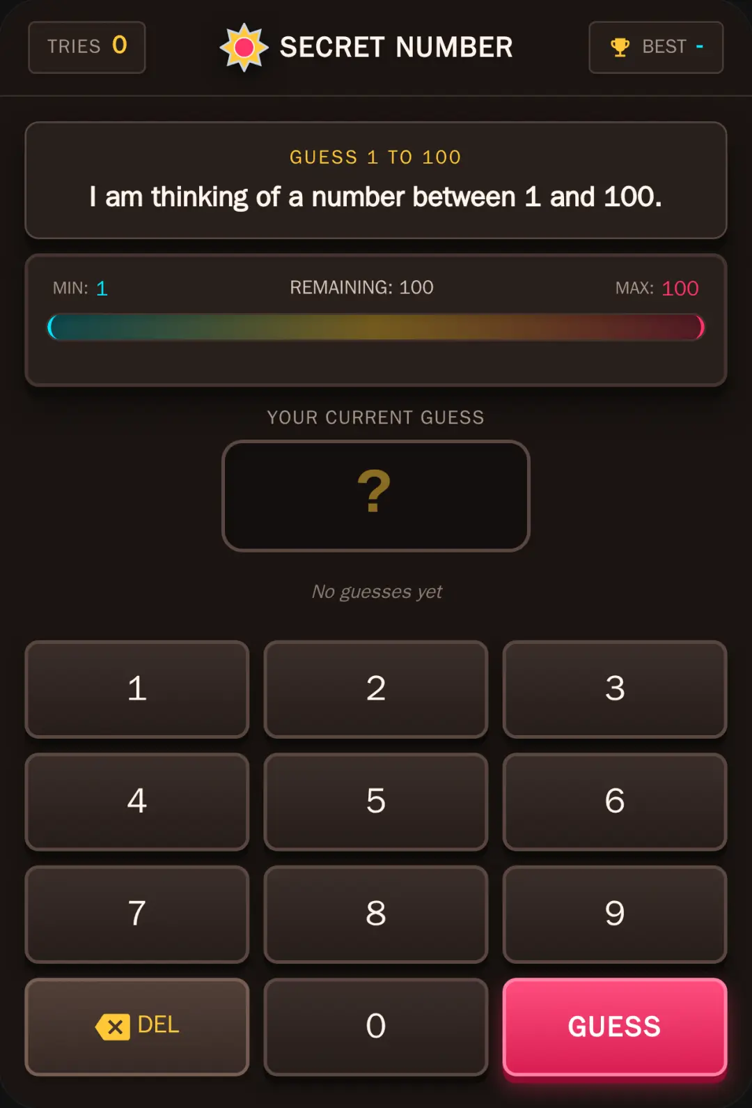 Guess The Number cover