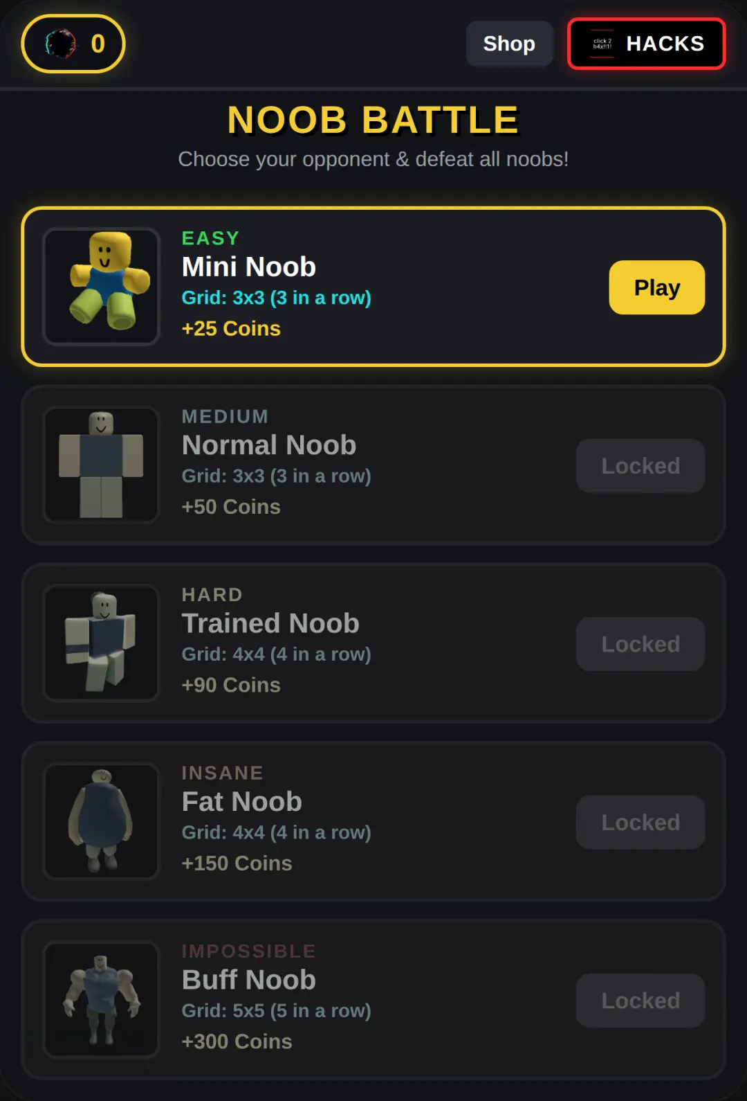 Tic Tac Toe vs Noobs cover