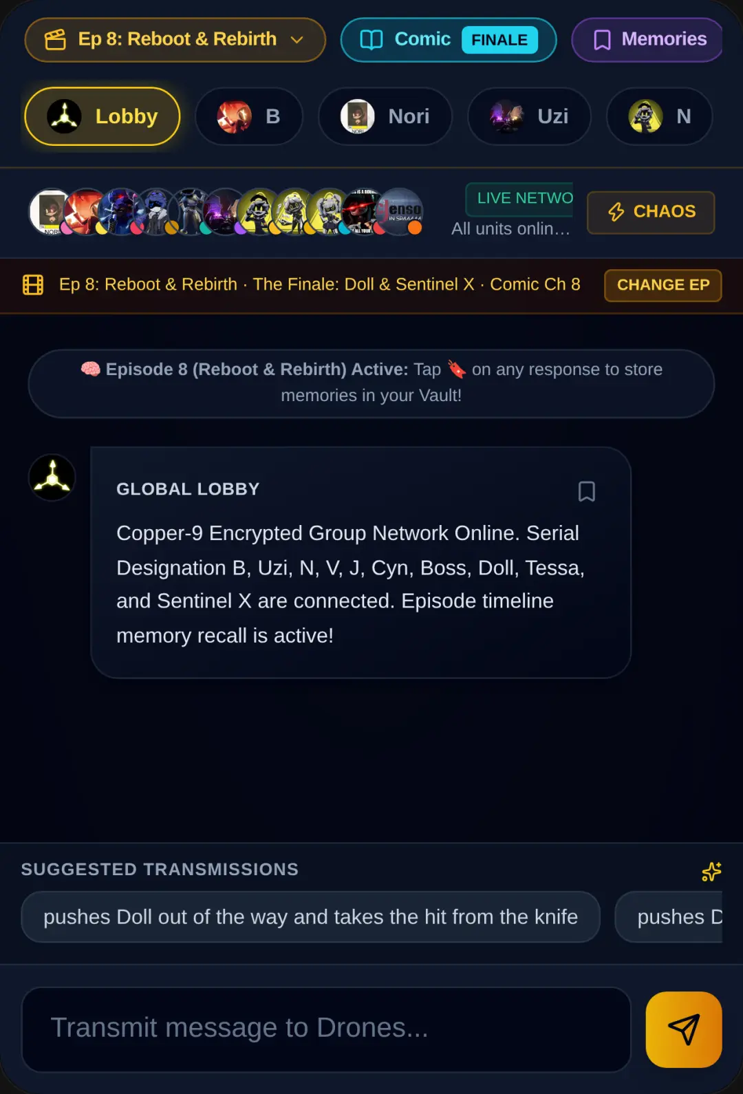Murder Drones: Post-Finale Memory Chat cover