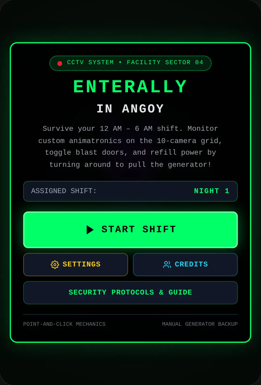 Enterally in Angoy - FNAF Fan Game cover
