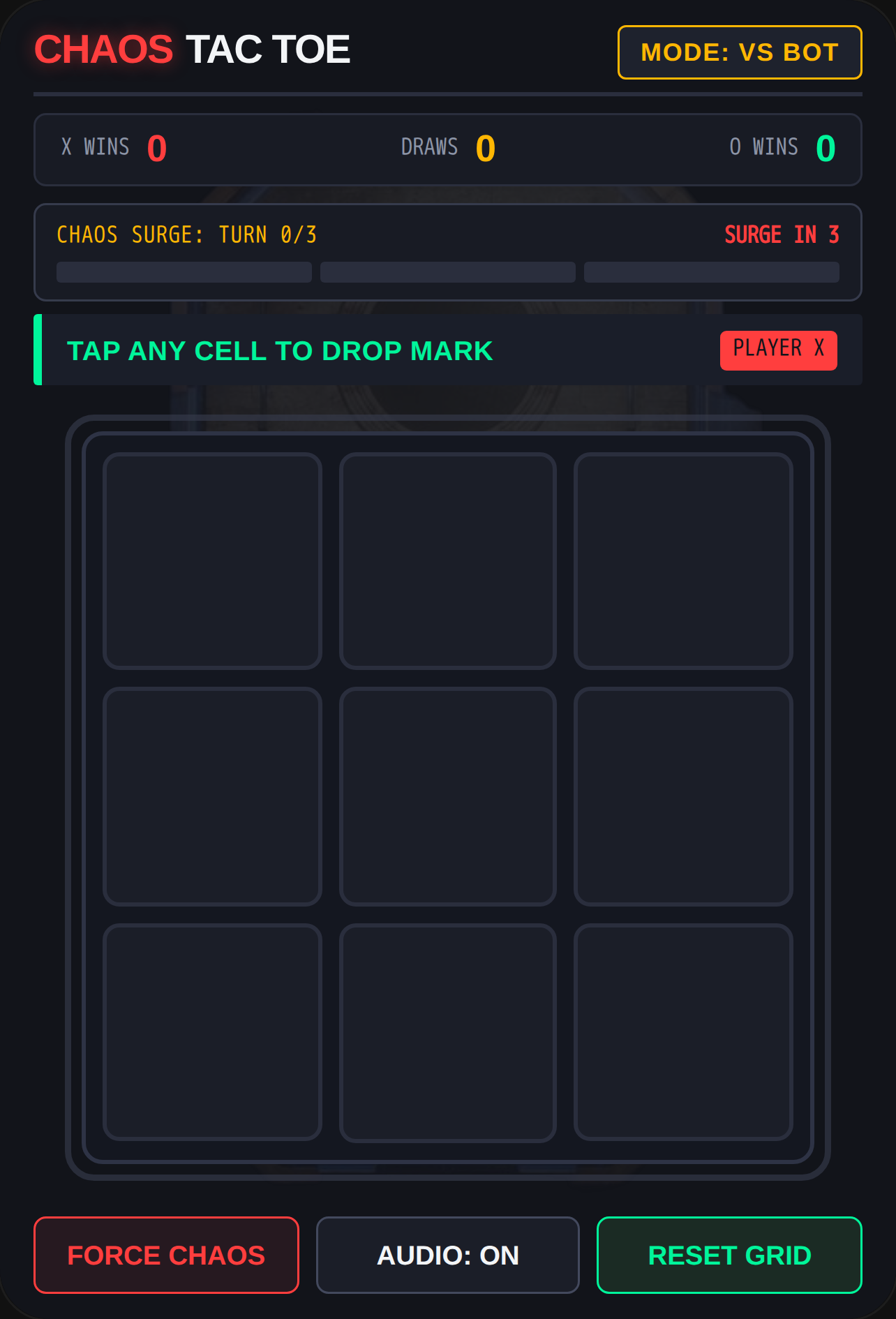 CHAOS TAC TOE cover