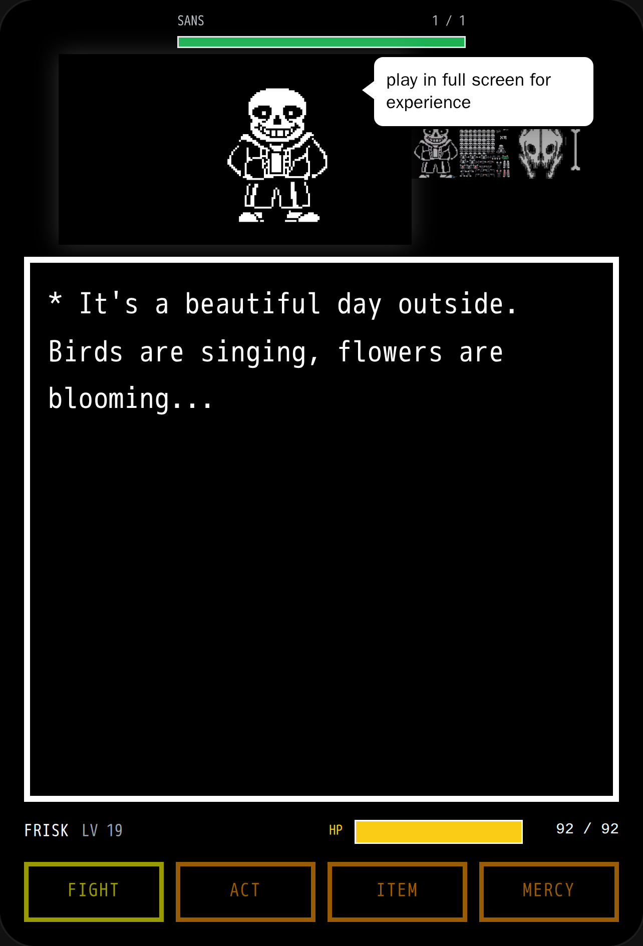 Sans Undertale Showdown cover