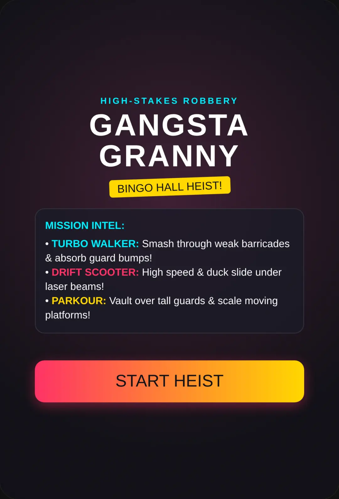 Gangsta Granny: Bingo Heist cover