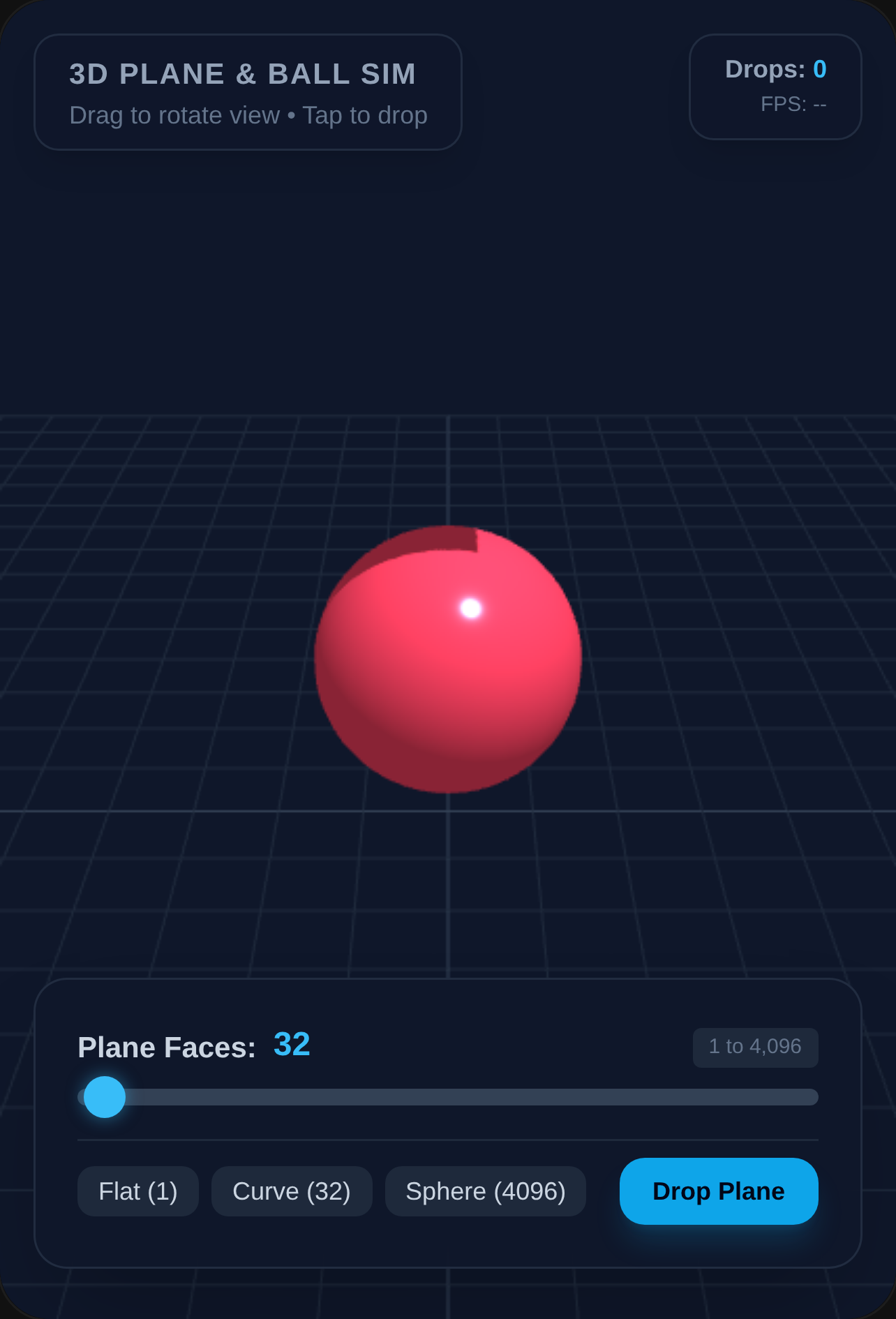 3D Plane & Ball Physics Simulation cover