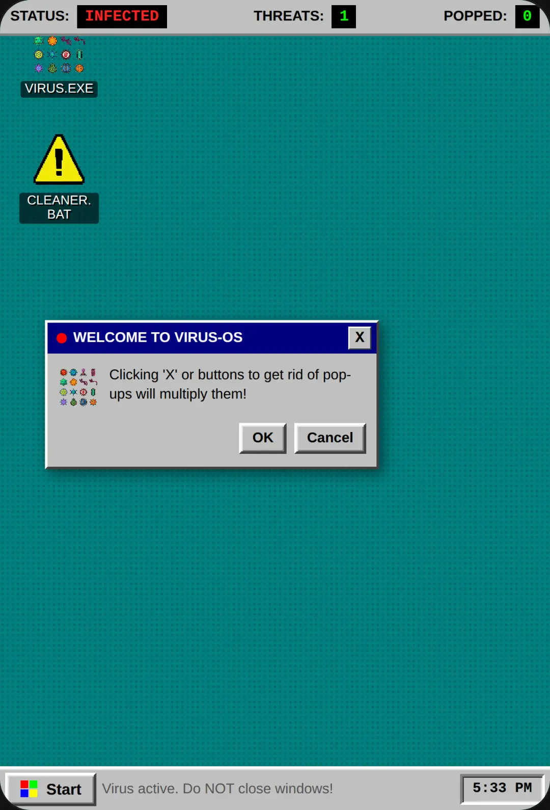 The virus cover