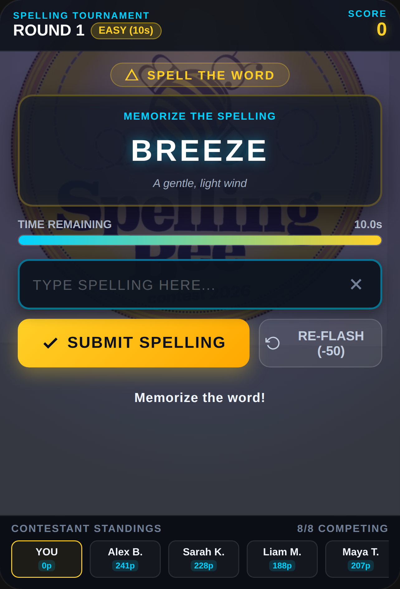 Spelling Championship Arena cover