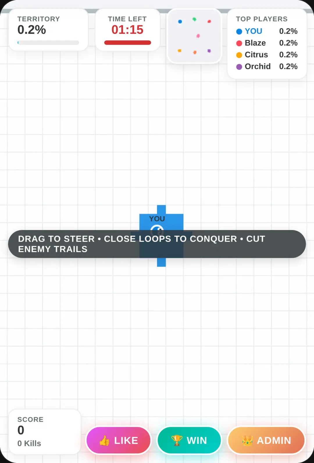 Paper.io 2 - Open World Time Challenge cover