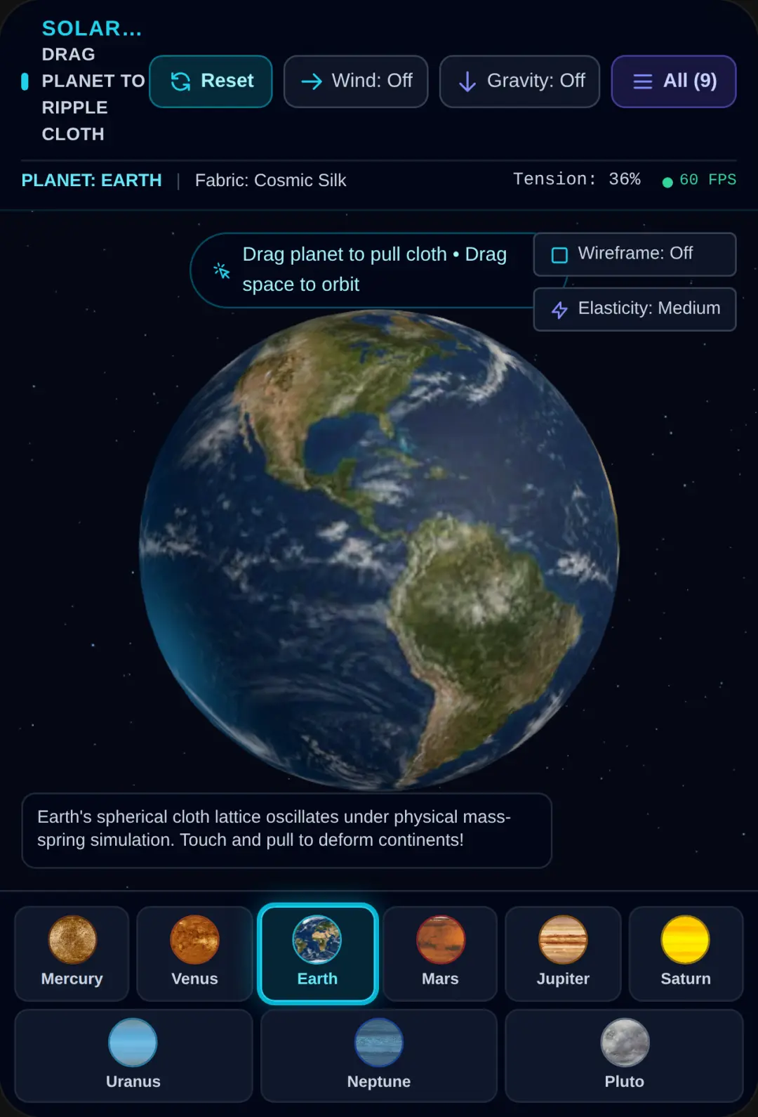 Solar System Cloth Simulator 3D cover