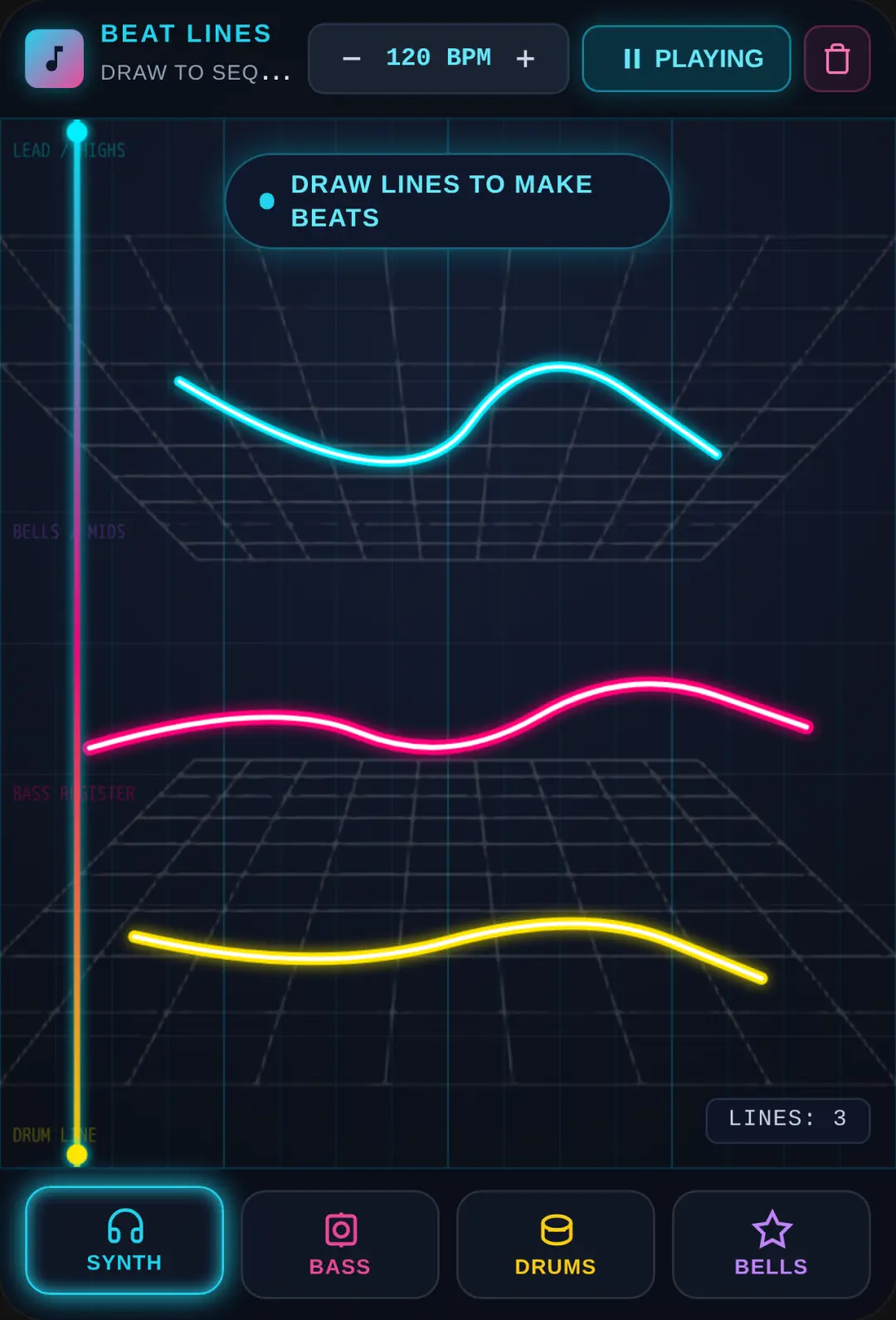 Neon Beat Lines cover