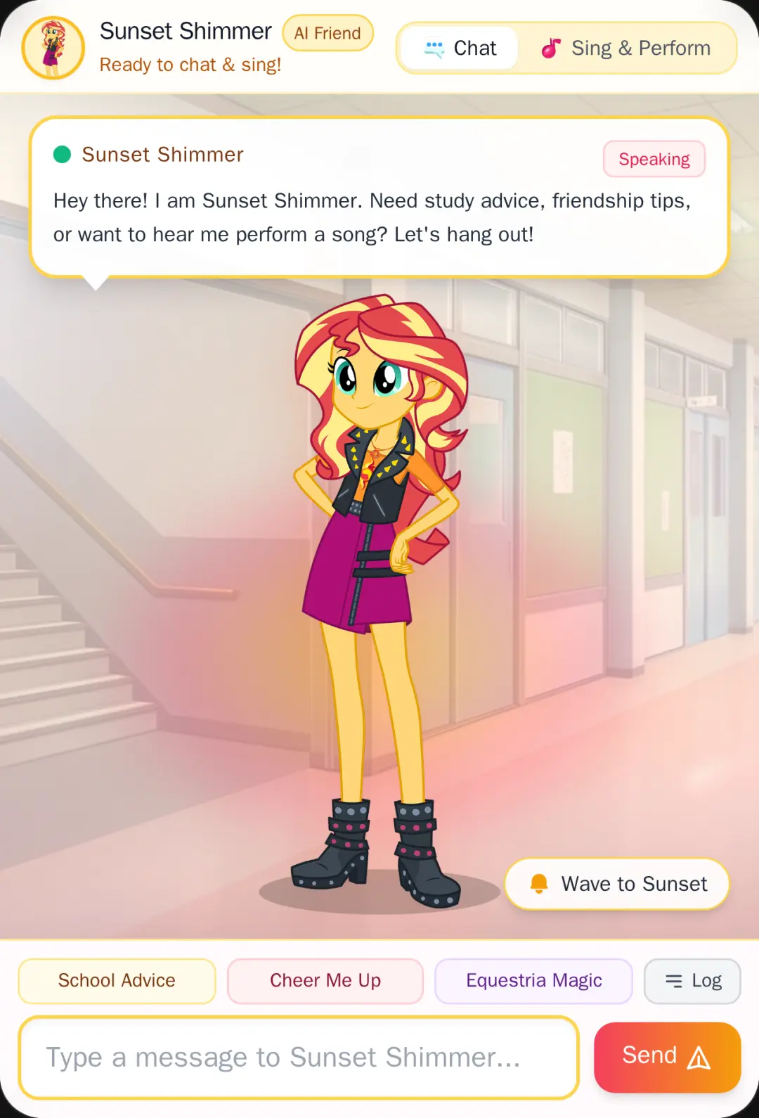 Sunset Shimmer AI Companion cover