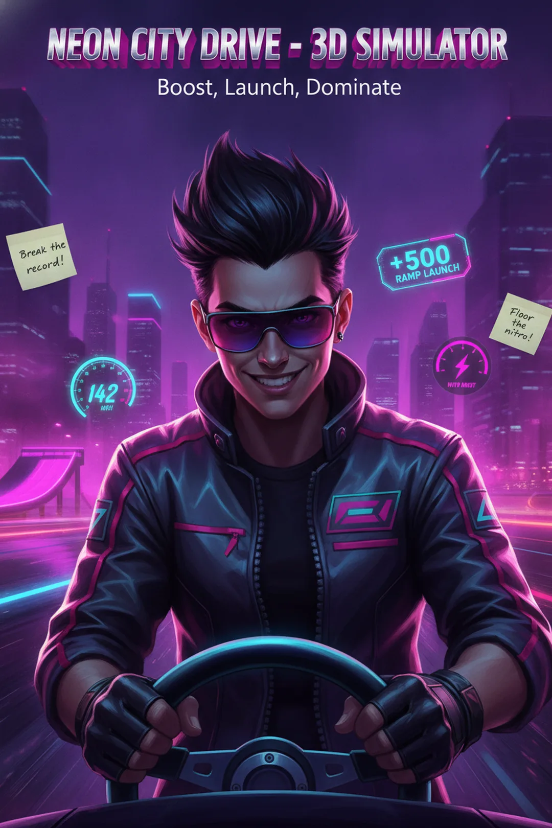 Neon City Drive - 3D Simulator cover
