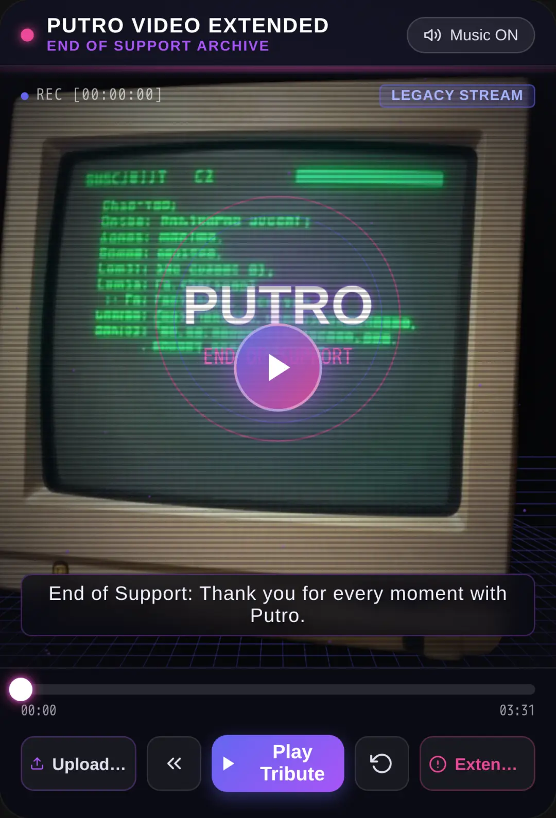 End Of Support Putro Video Extended cover