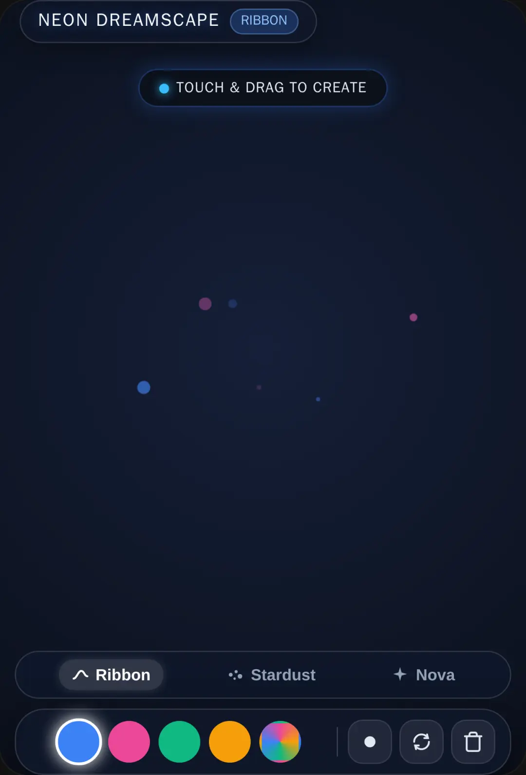 Neon Dreamscape — Interactive Art cover