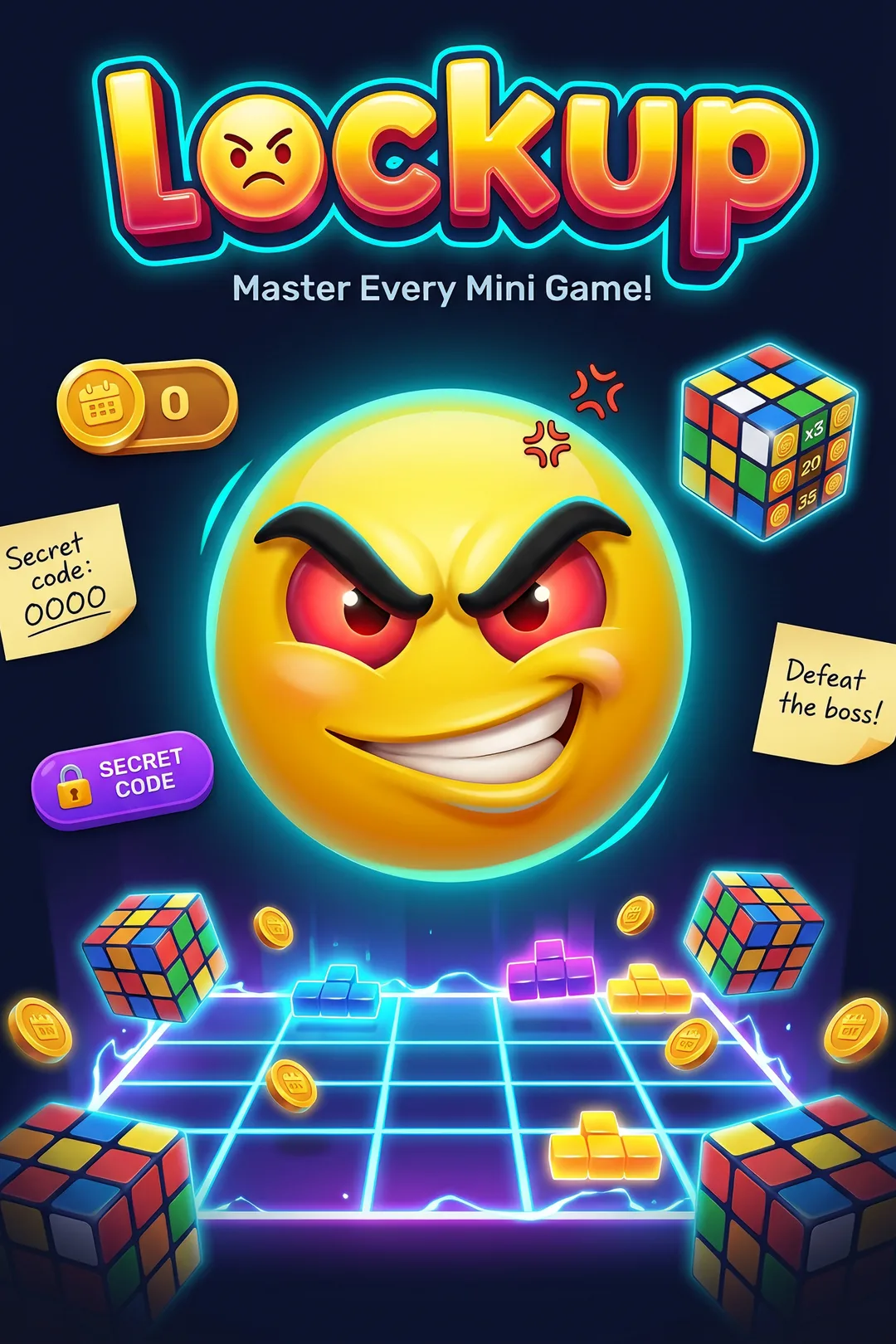 Angry Smiley Arcade - Deluxe Mini Game Hub