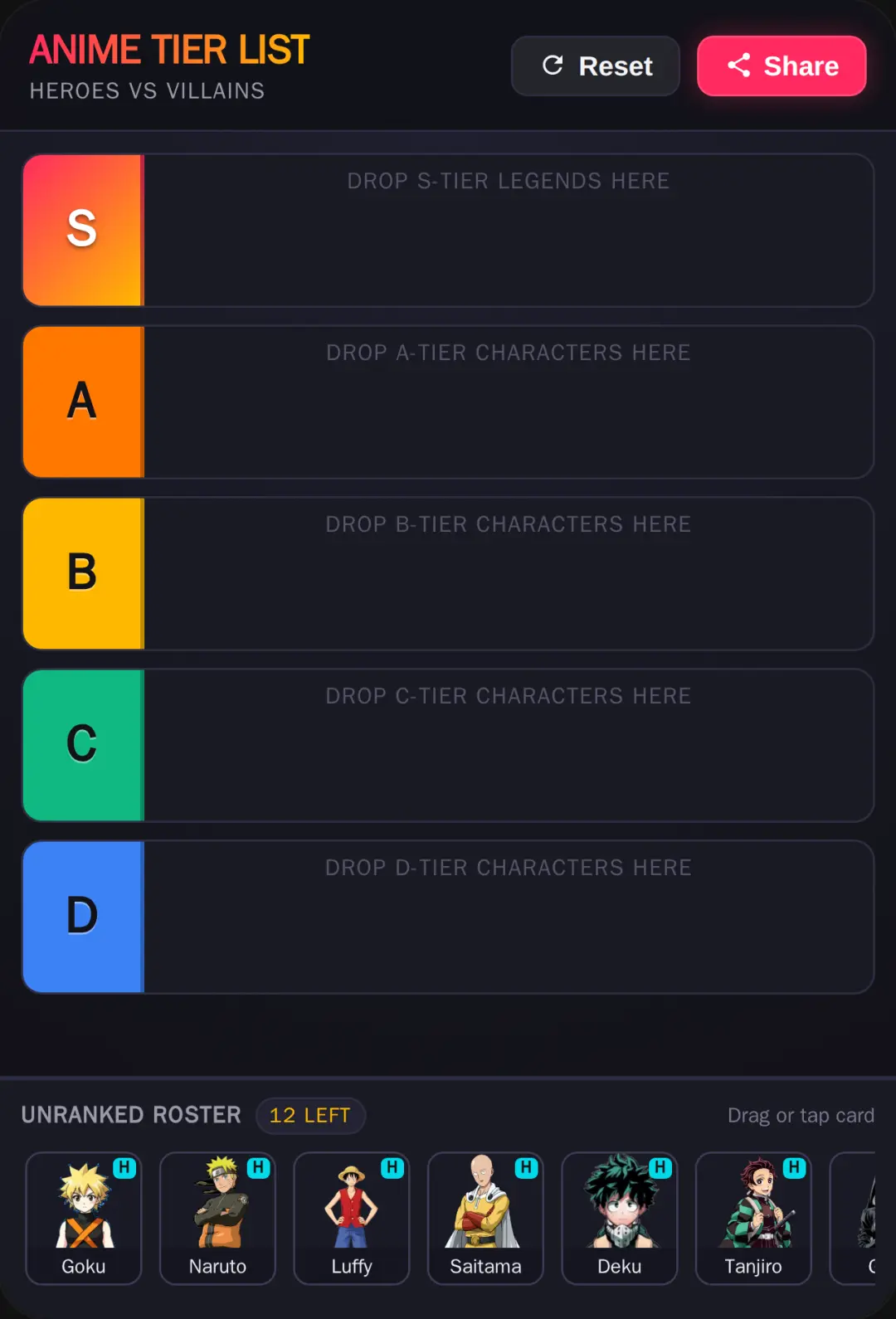 Anime Tier List Maker cover
