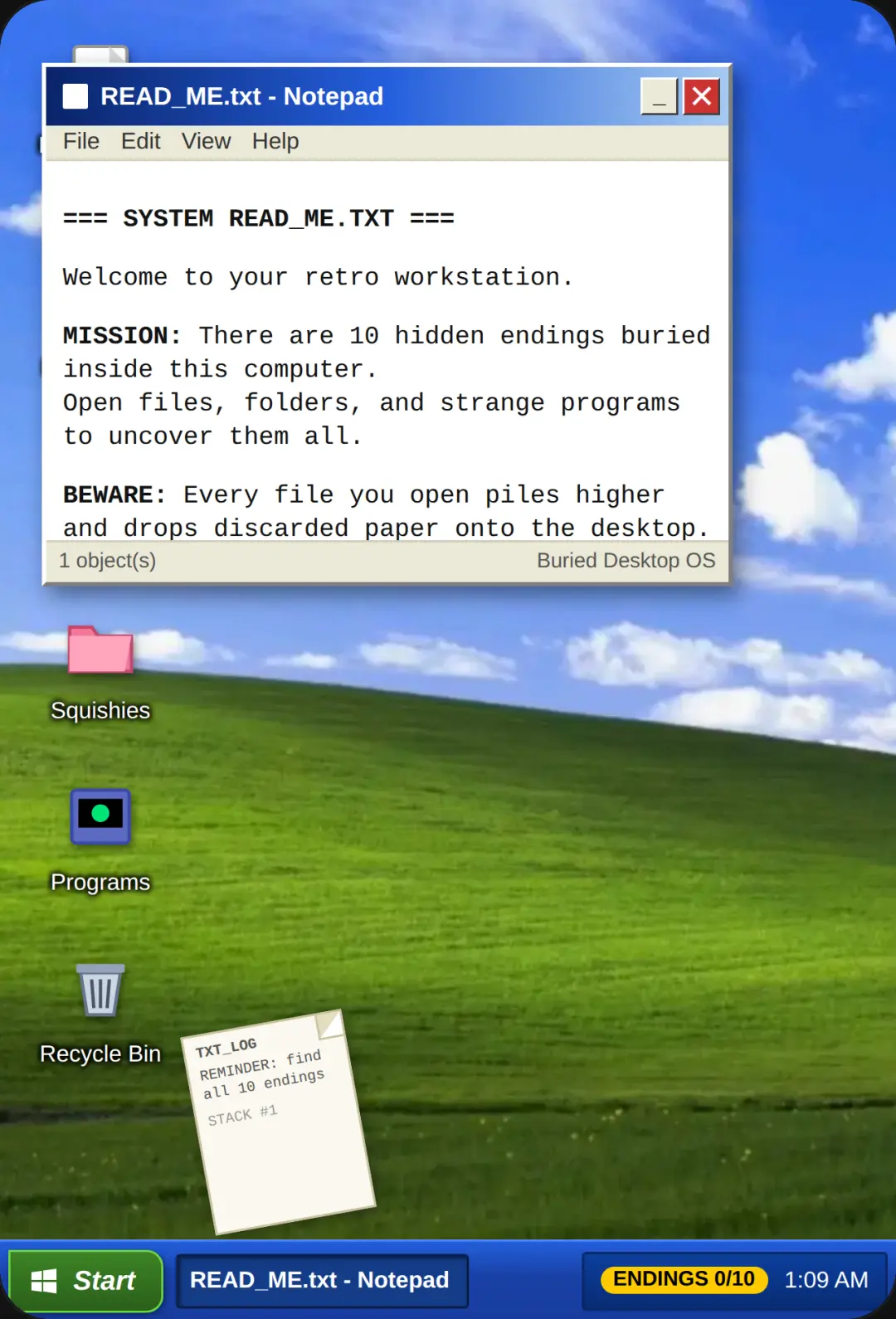 Buried Desktop: Find the Endings cover