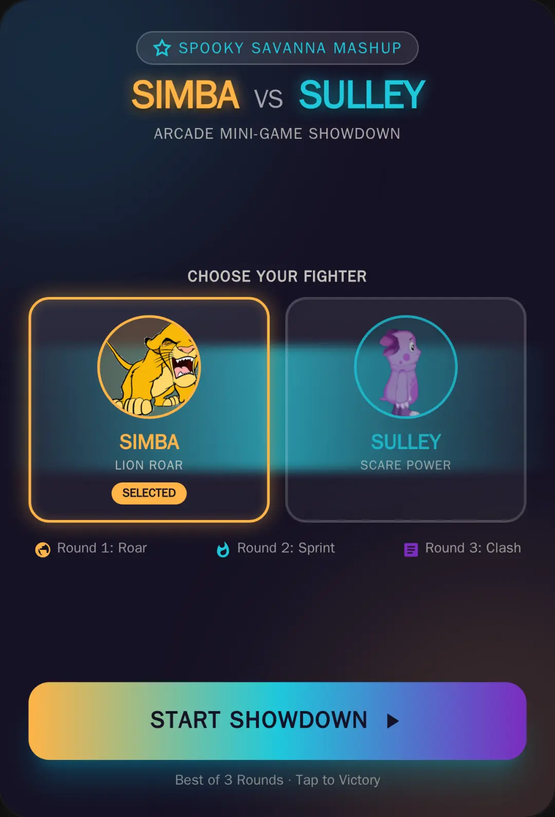 Simba Vs Sulley: Spooky Showdown cover